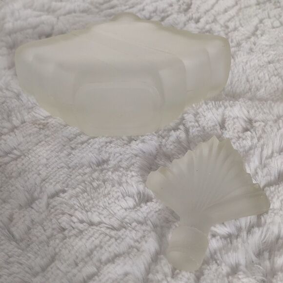 Vtg. Frosted Glass Perfume Bottle - Picture 3 of 5